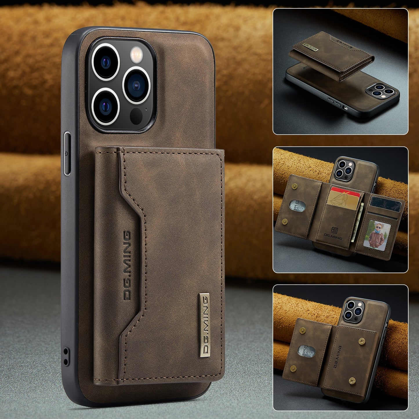 2-in-1 Detachable Leather Wallet Case for iPhone