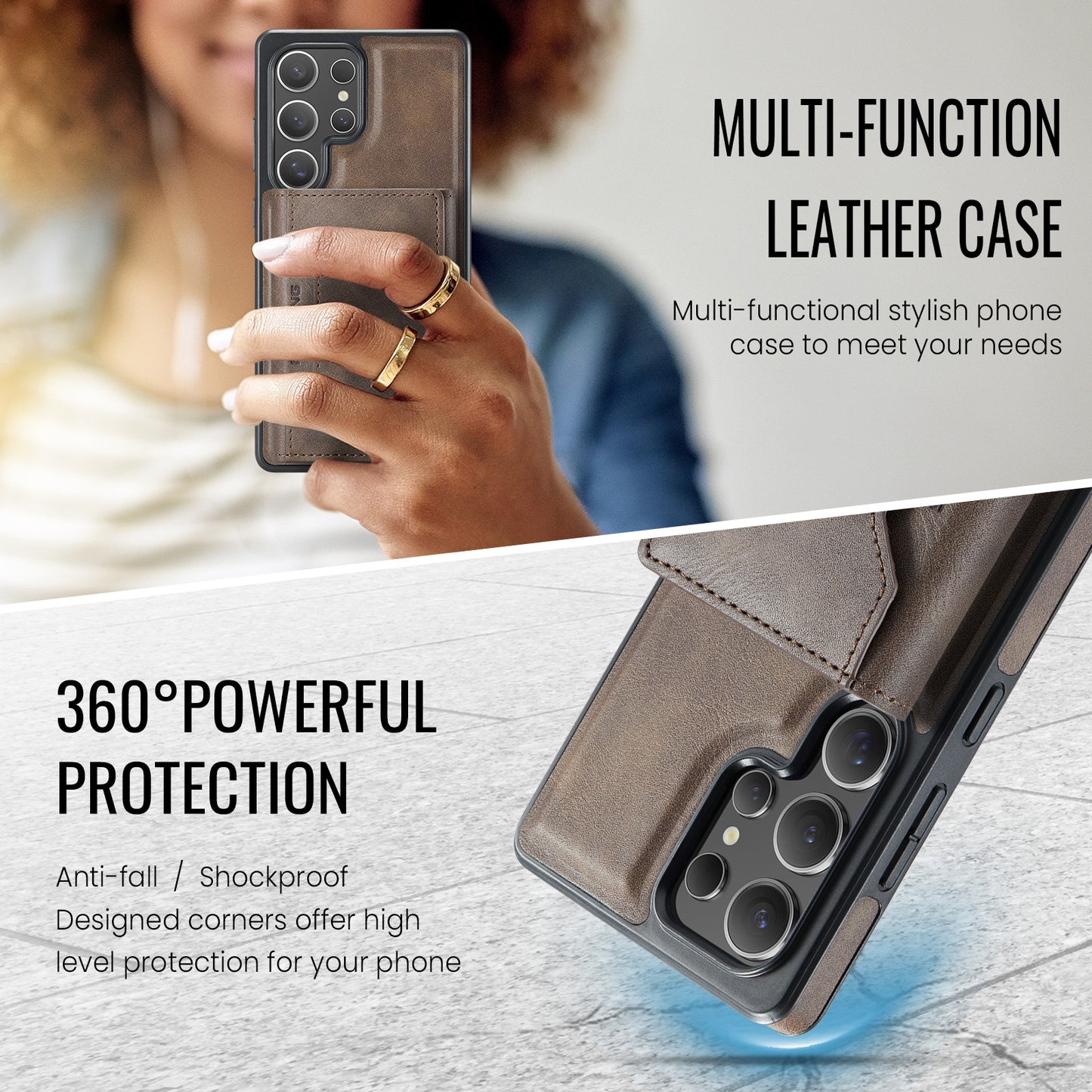 MagSafe Magnetic Phone Case & Card Holder Set for Samsung Galaxy S23 Ultra