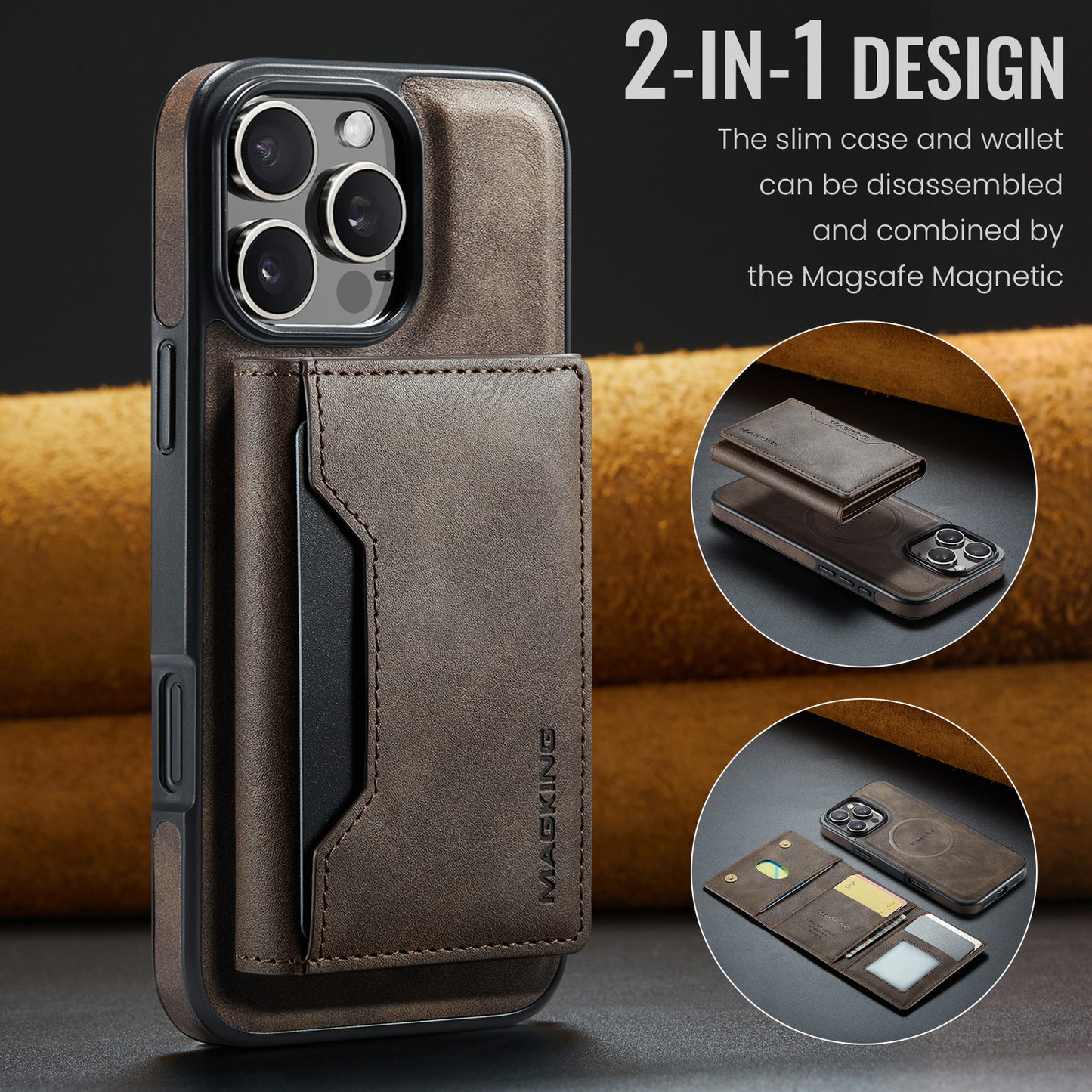 MagSafe Magnetic Phone Case & Card Holder Set for iPhone 12 Pro