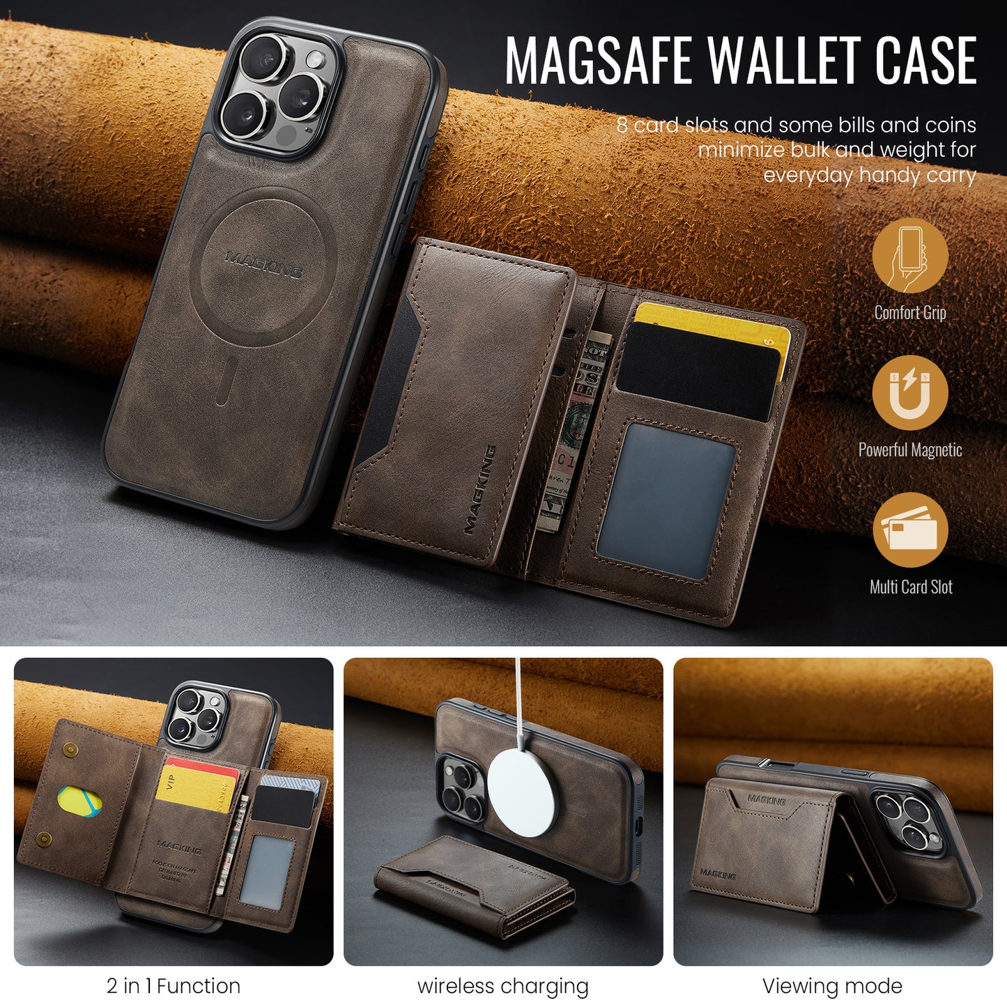 MagSafe Magnetic Phone Case & Card Holder Set for iPhone 12 Pro