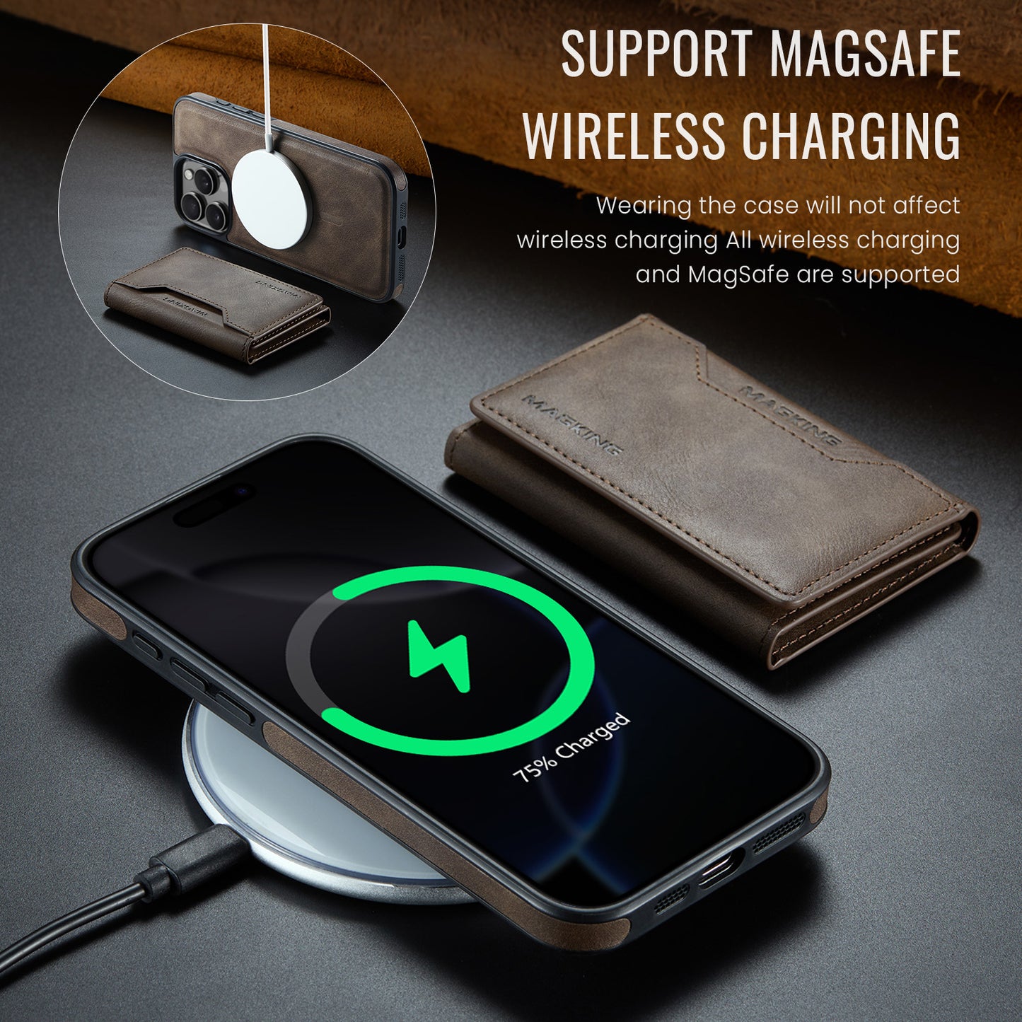 MagSafe Magnetic Phone Case & Card Holder Set for iPhone 12 Pro