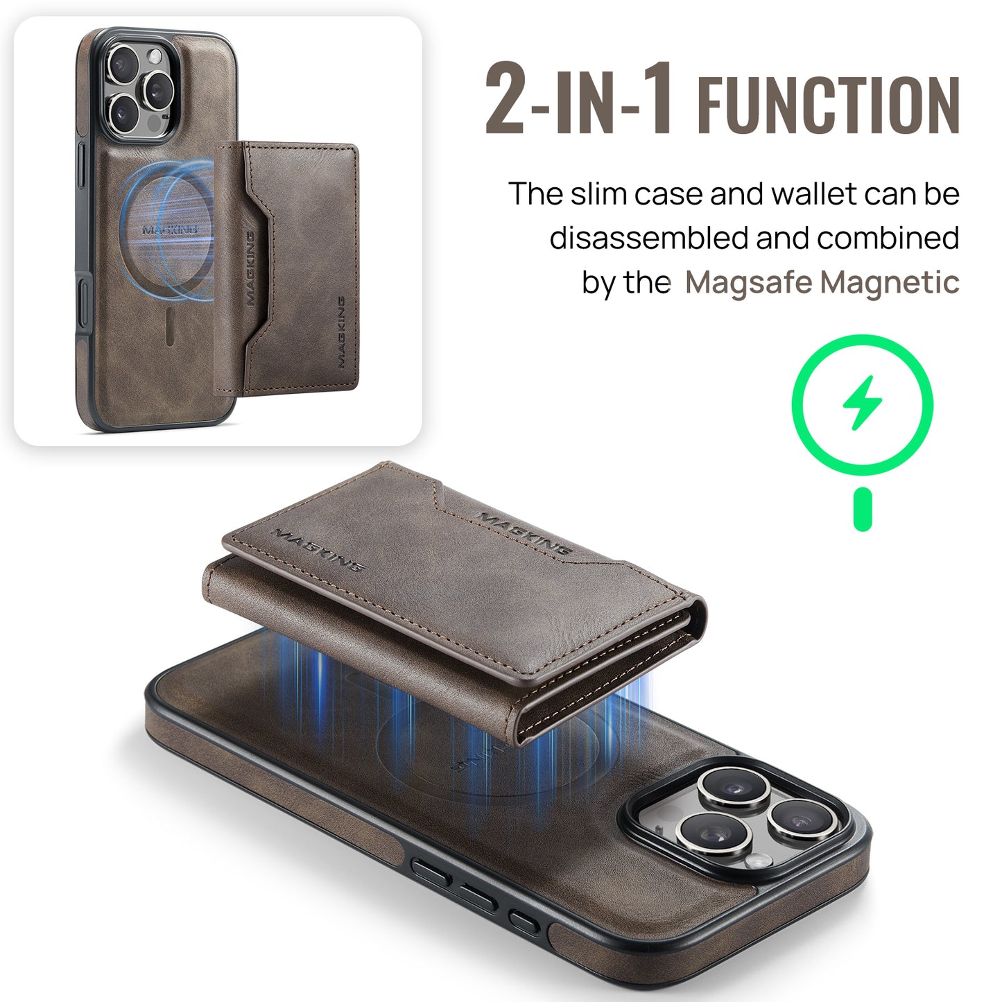 MagSafe Magnetic Phone Case & Card Holder Set for iPhone 12 Pro