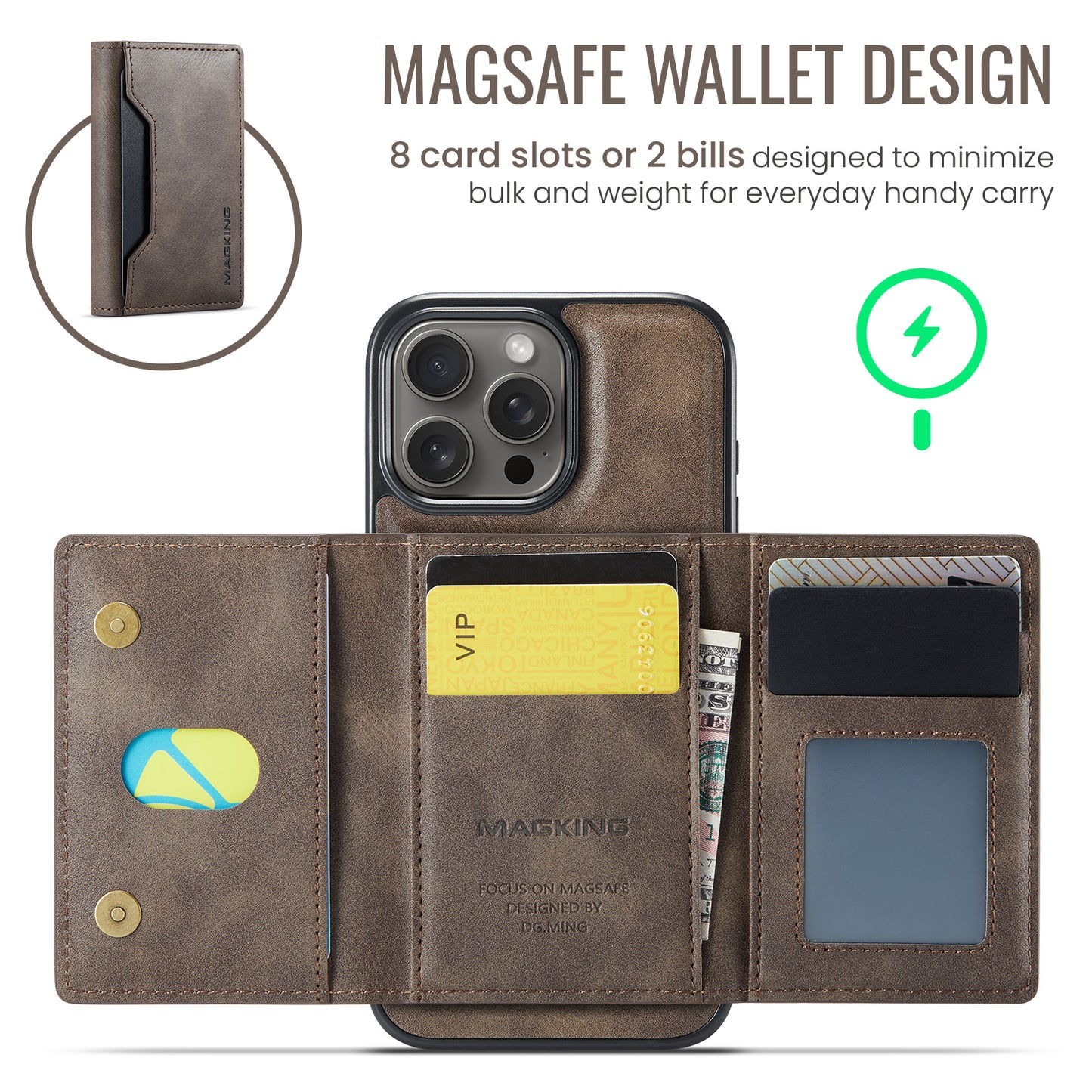 MagSafe Magnetic Phone Case & Card Holder Set for iPhone 12 Pro