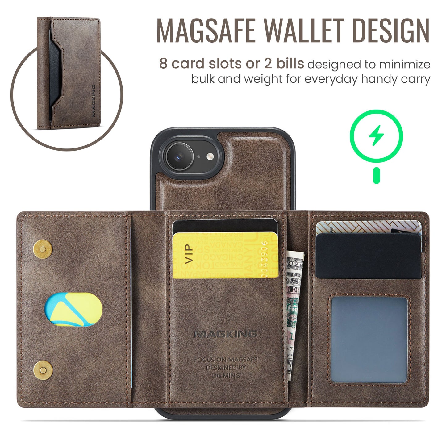 MagSafe Magnetic Phone Case & Card Holder Set for iPhone 16e