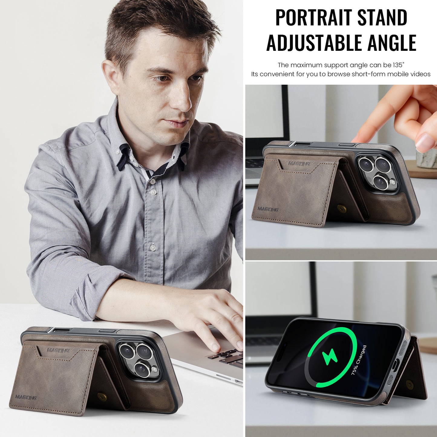 MagSafe Magnetic Phone Case & Card Holder Set for iPhone 12 Pro