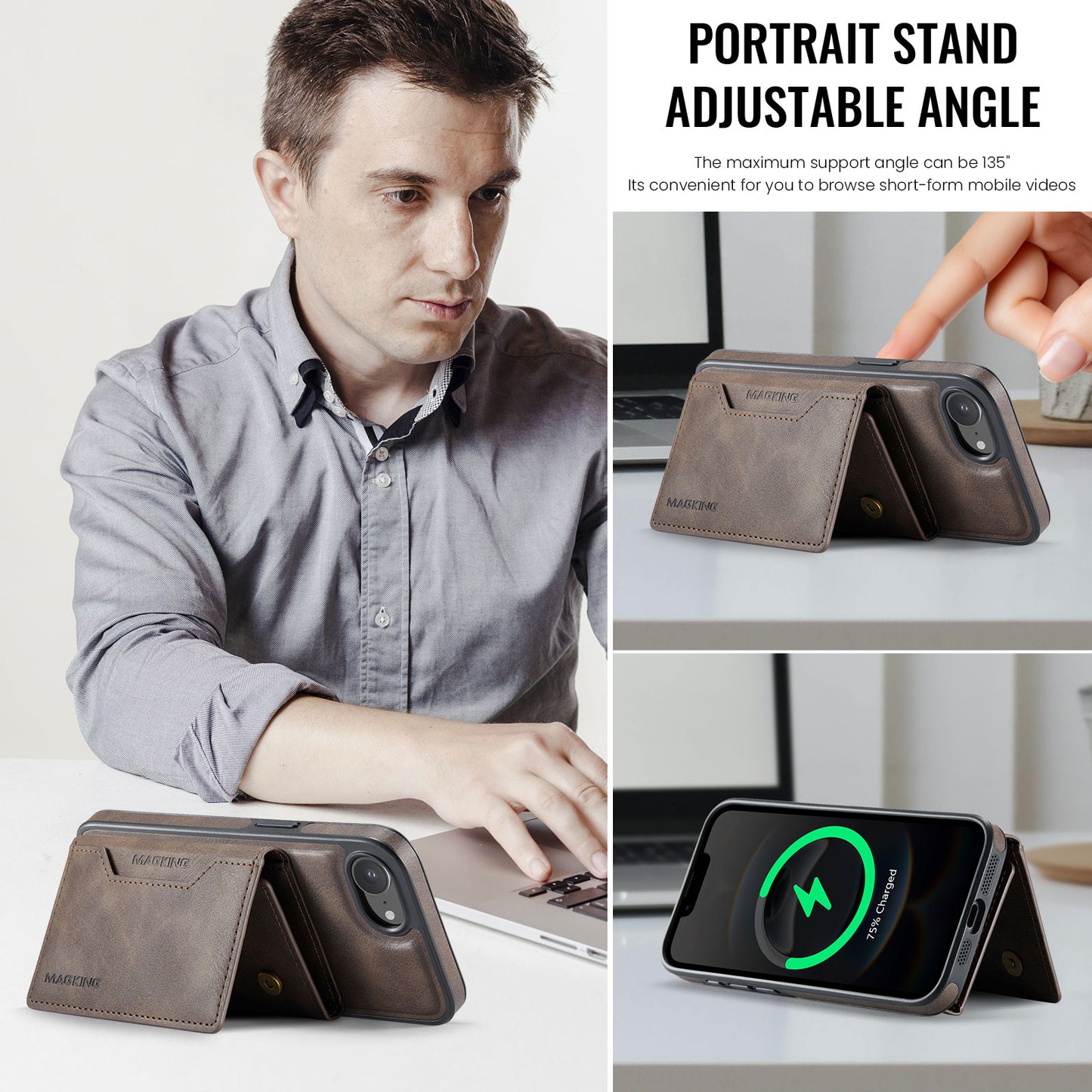 MagSafe Magnetic Phone Case & Card Holder Set for iPhone 16e