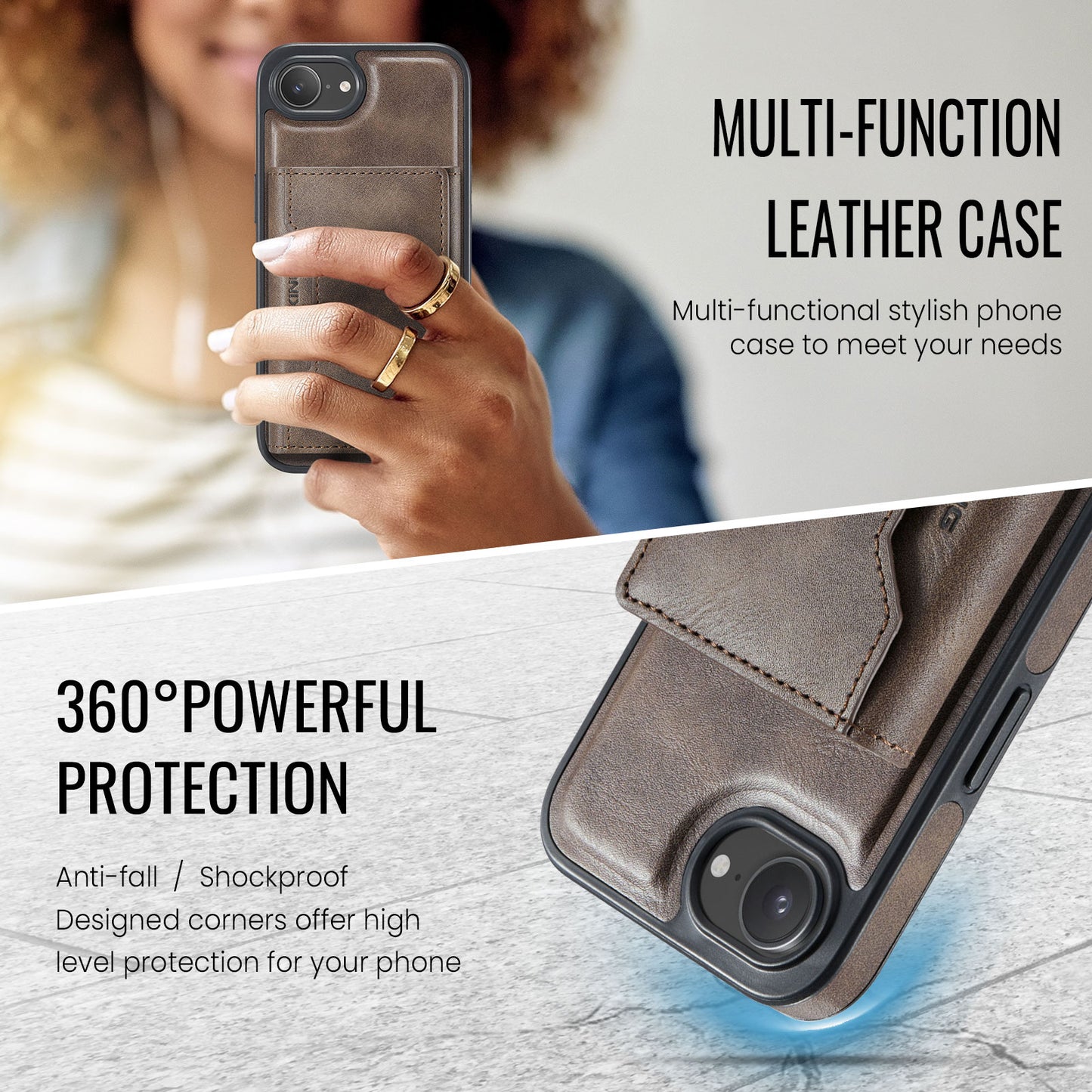 MagSafe Magnetic Phone Case & Card Holder Set for iPhone 16e