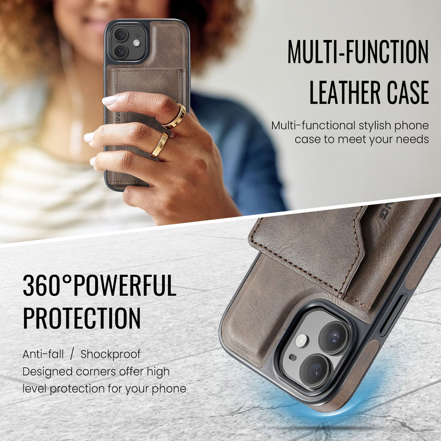 MagSafe Magnetic Phone Case & Card Holder Set for iPhone 12