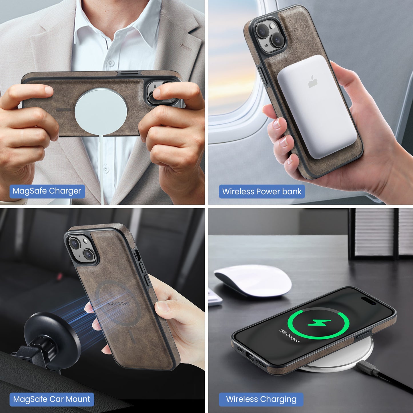 MagSafe Magnetic Phone Case & Card Holder Set for iPhone 13