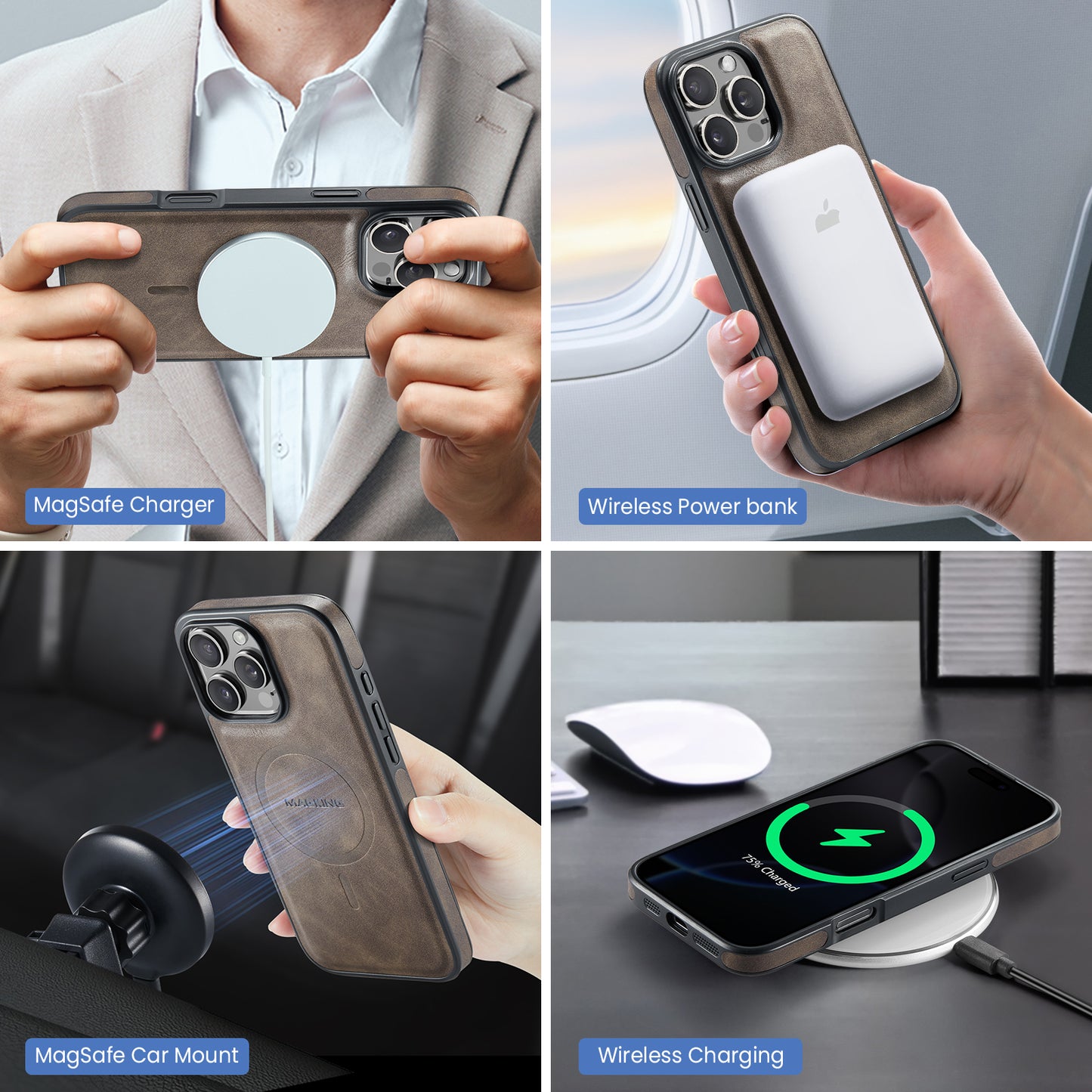 MagSafe Magnetic Phone Case & Card Holder Set for iPhone 12 Pro