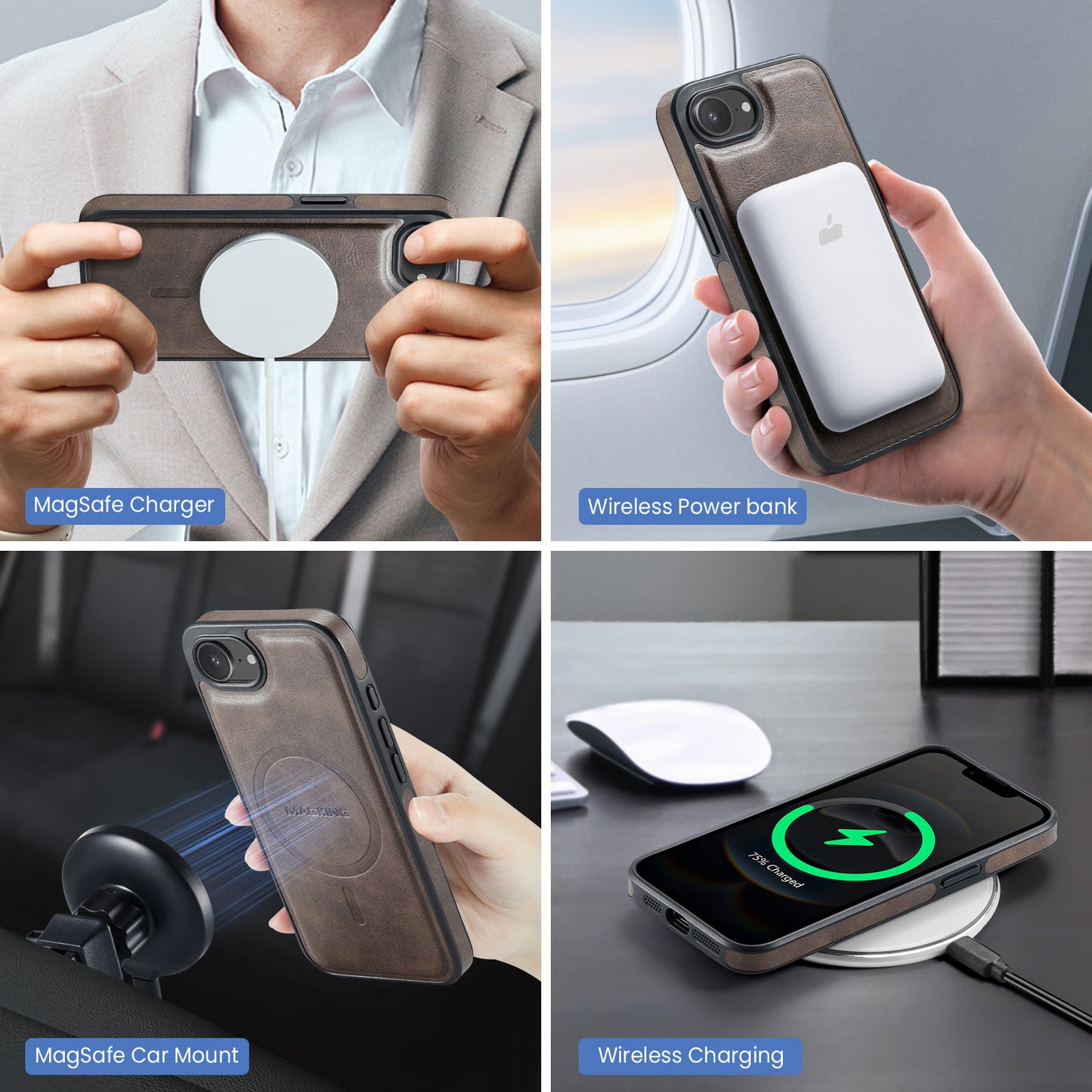 MagSafe Magnetic Phone Case & Card Holder Set for iPhone 16e